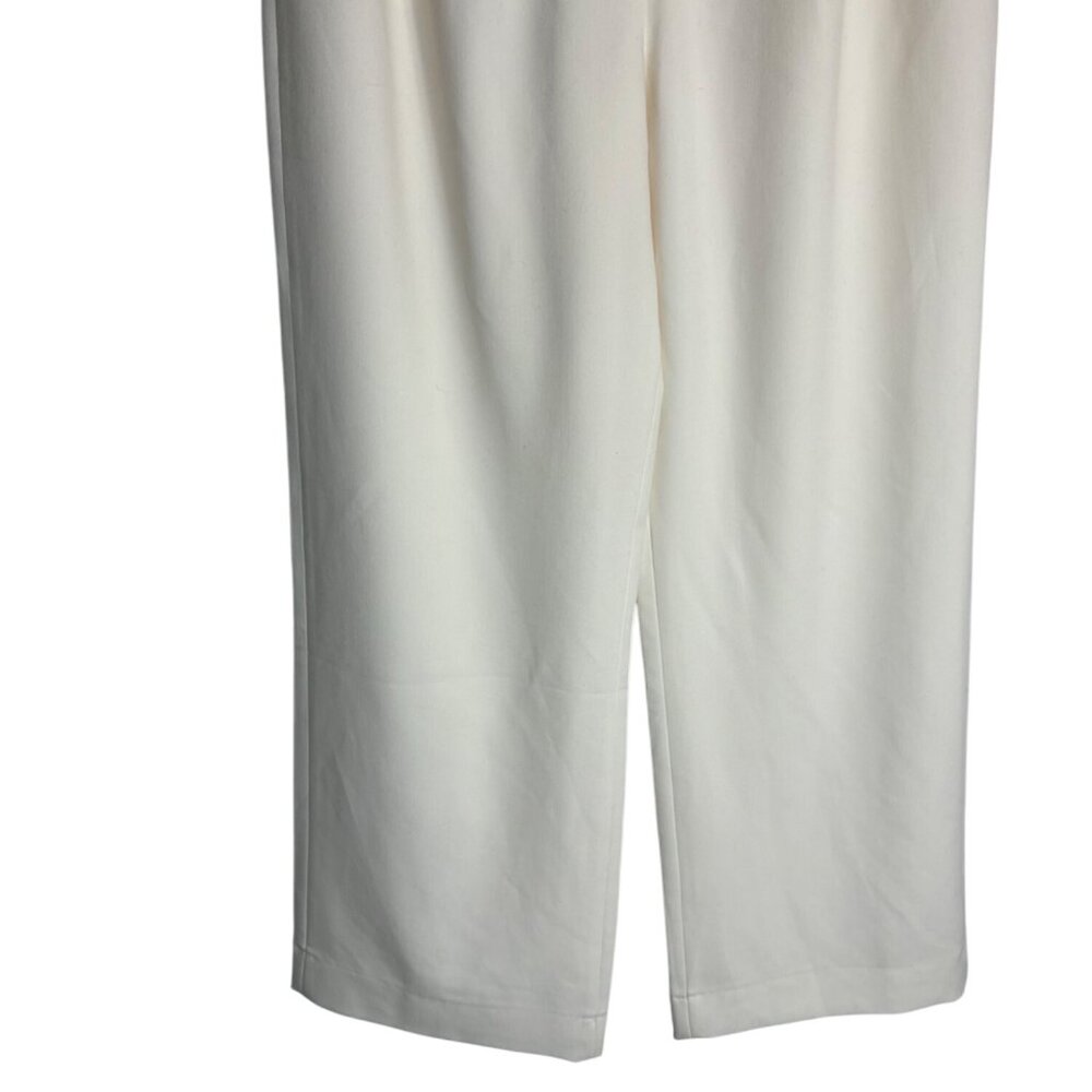 Abercrombie & Fitch A&F Sloane Low Rise Tailored Wide Leg Pant Cream-sz 31 - Picture 6 of 12